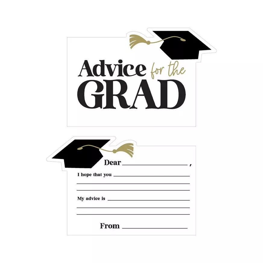 Class of 2025 Graduation Advice Cards, 24ct