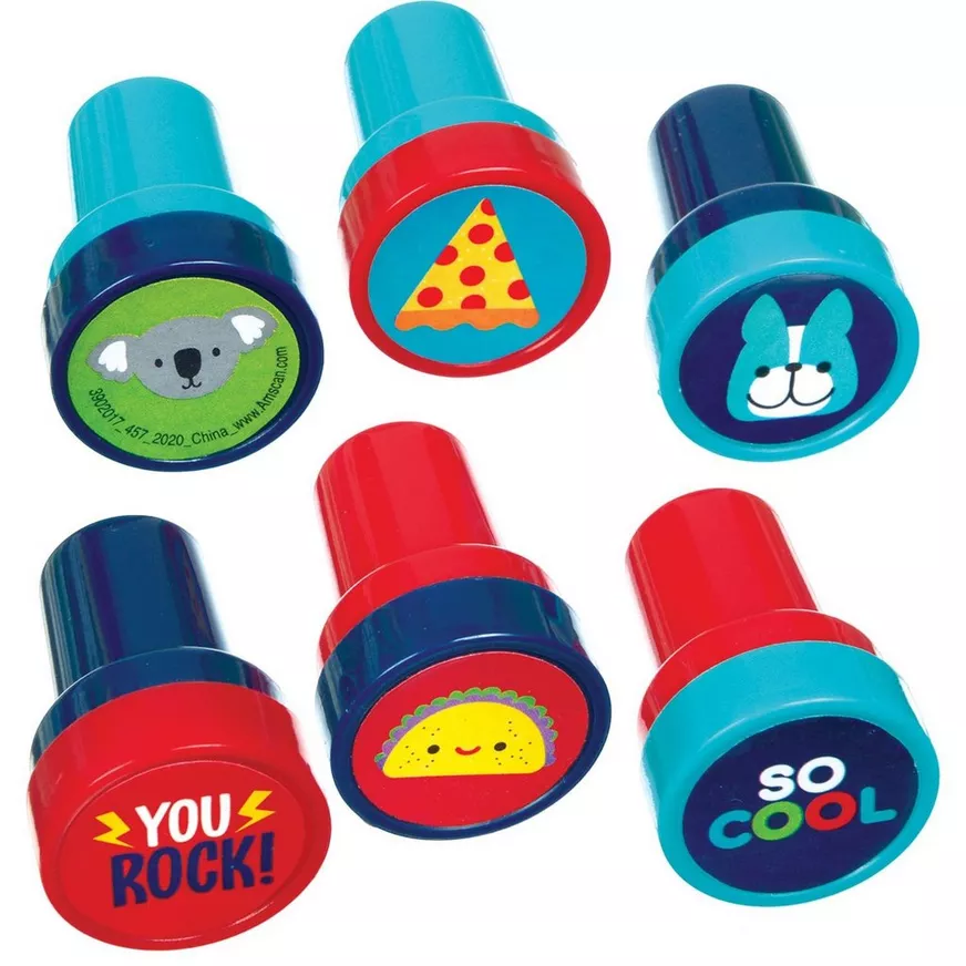 So Cool Self-Inking Stampers 12ct â Fun Craft Party Favors