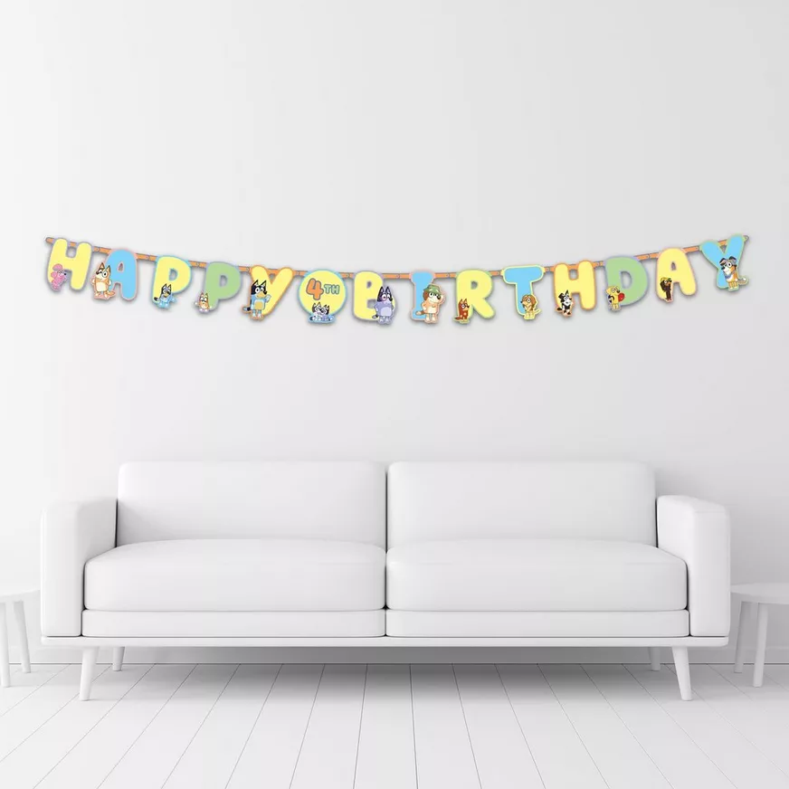 Bluey Cardstock Birthday Banner Kit, 10.5ft 6 Bluey Cardstock Birthday Banner Kit, 10.5ft