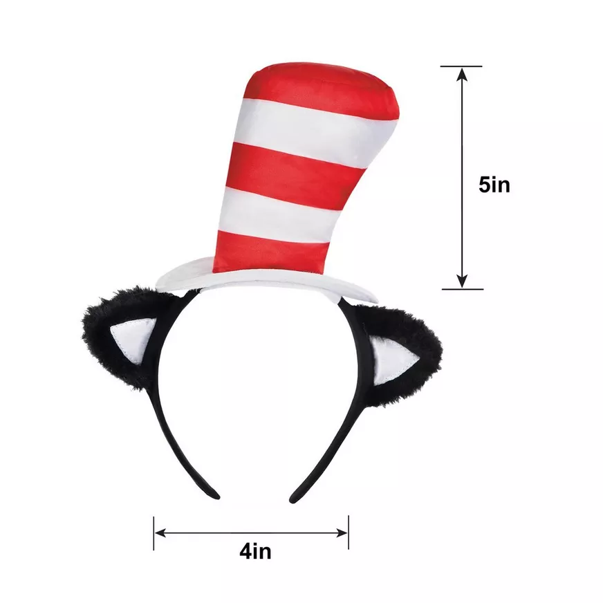 Satin Cat in the Hat Headband - Dr. Seuss 3 Satin Cat in the Hat Headband - Dr. Seuss