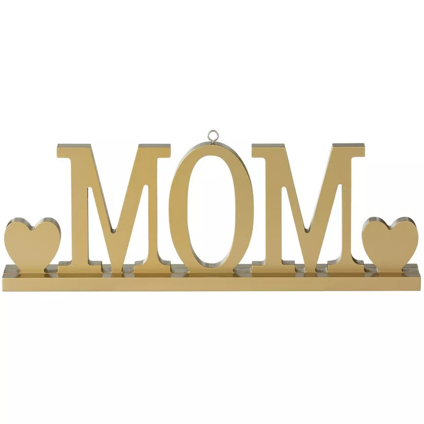 Gold MOM Balloon Weight MDF Table Decoration