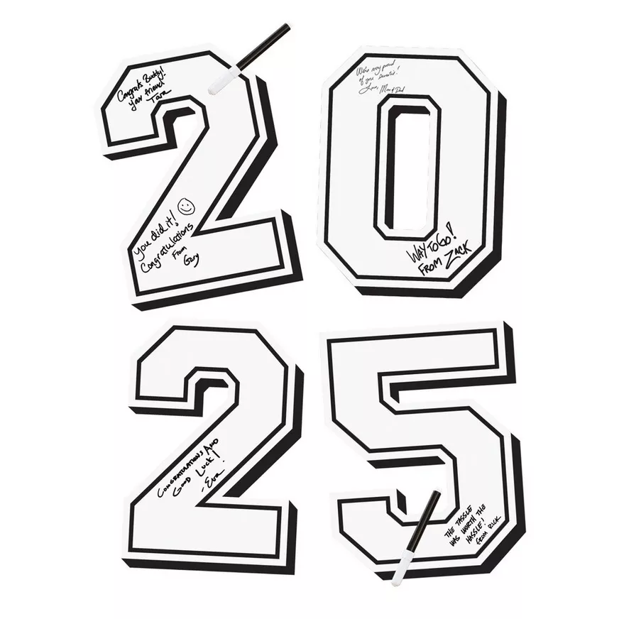 2025 Autograph Number Cutouts, 4 ct