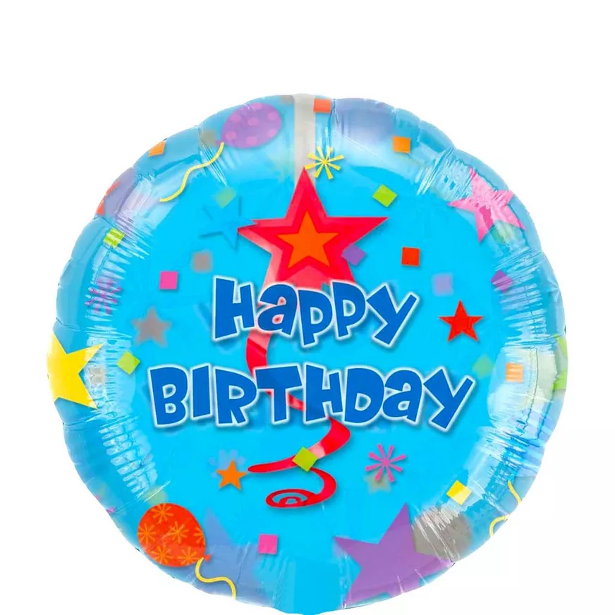 Swirl Happy Birthday Balloon, 32in