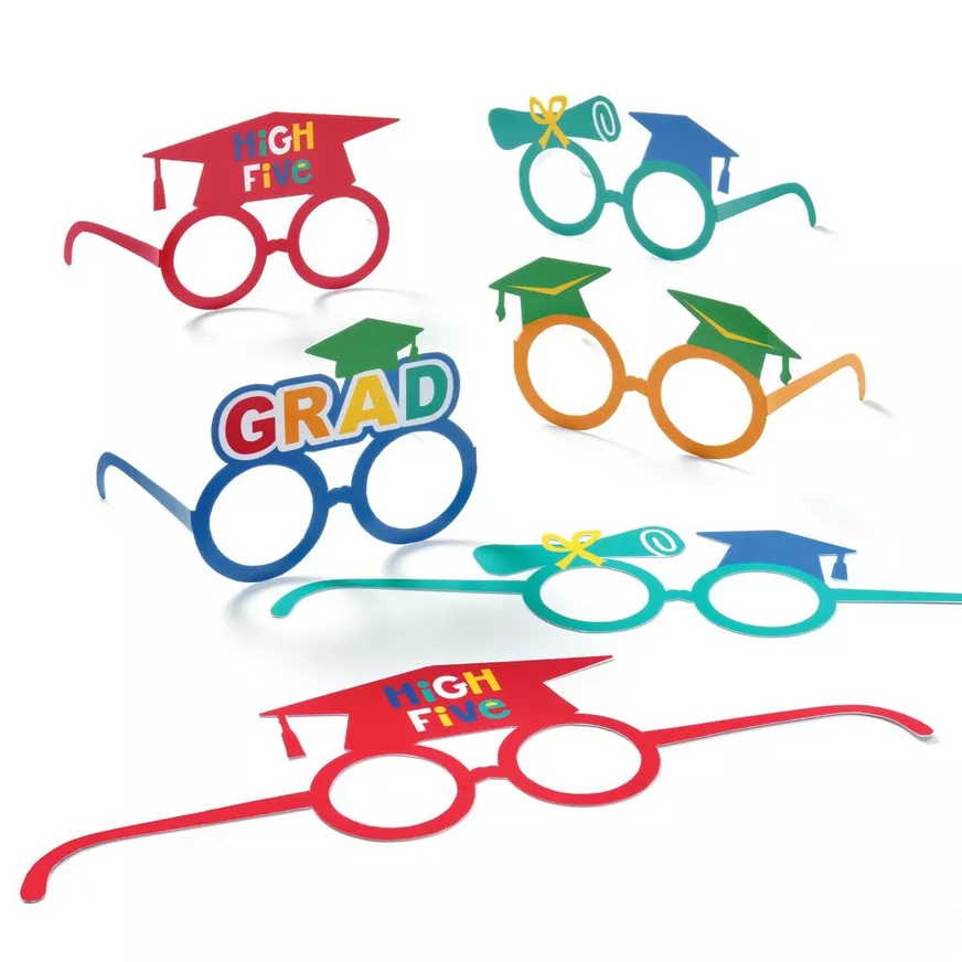 Grad Fun Paper Glasses, 8-Pack