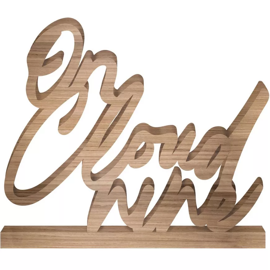 On Cloud Nine MDF Table Sign, 10in x 8.3in - Over the Moon