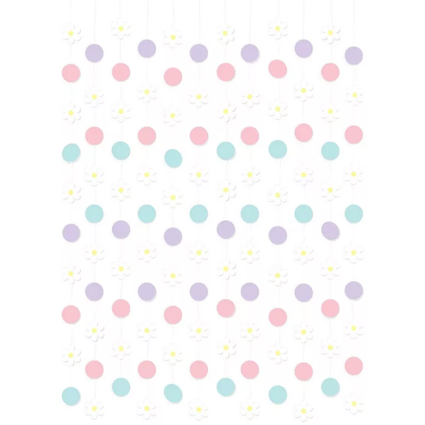 Little Daisy String Decoration Backdrop, 7ft, 12ct