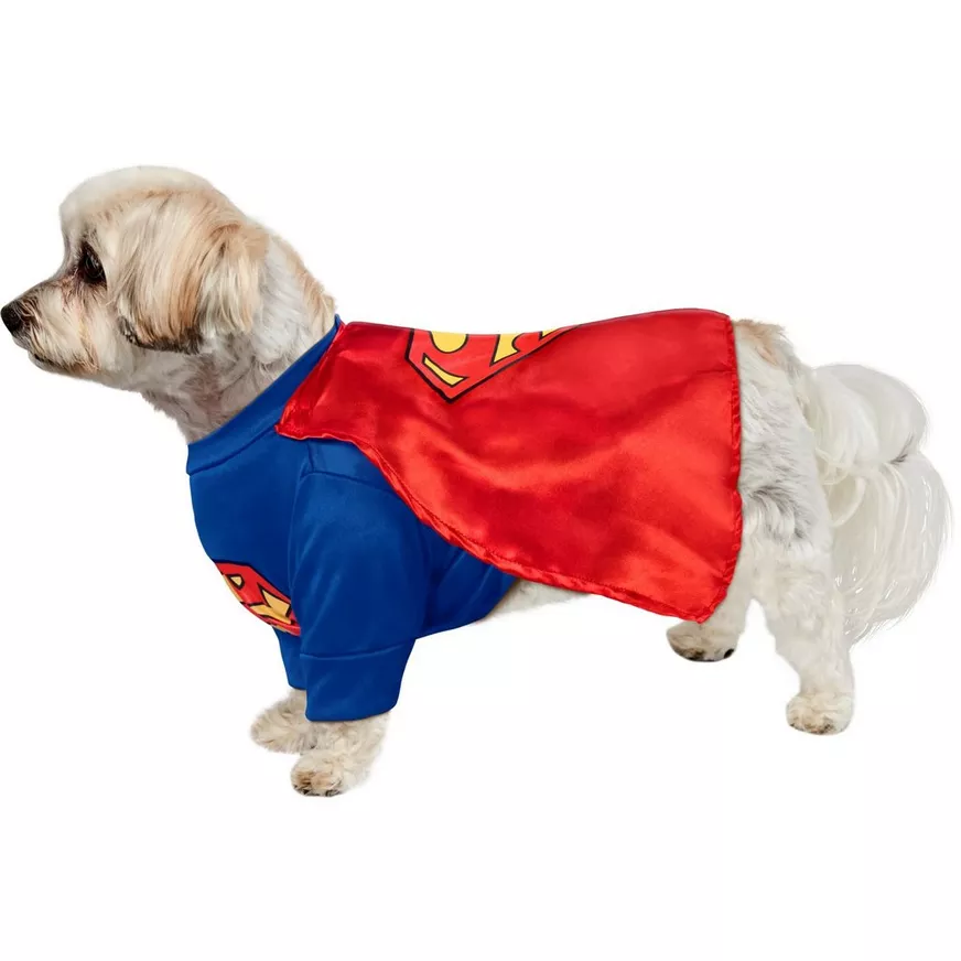 Superman Pet Costume with Cape 3 Superman Pet Costume with Cape