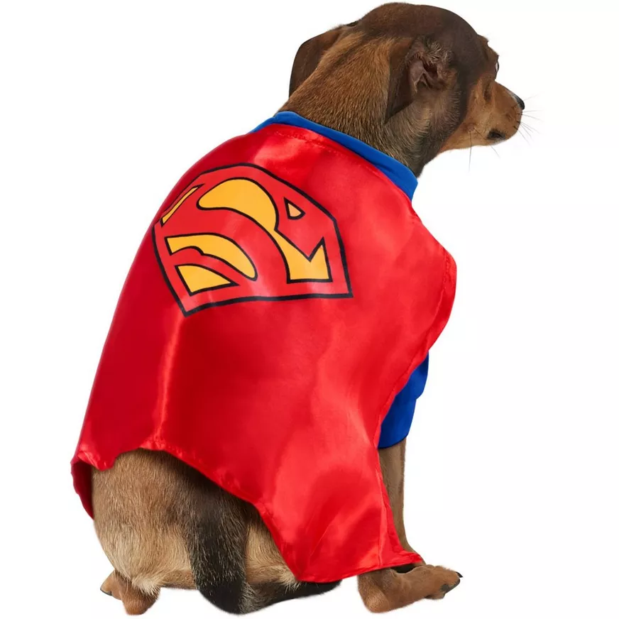 Superman Pet Costume with Cape 4 Superman Pet Costume with Cape