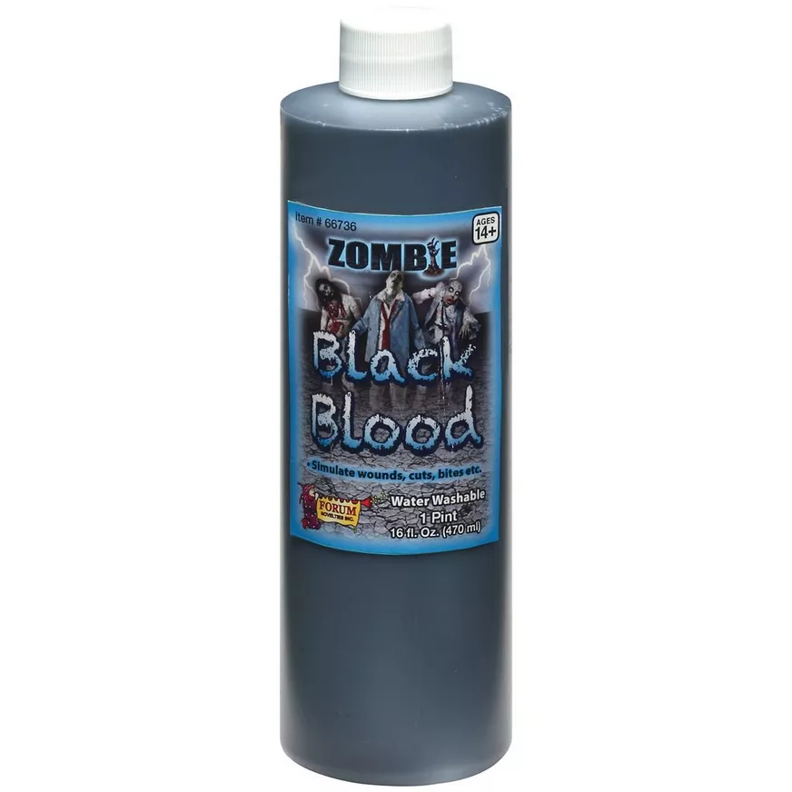 Black Zombie Blood Special Effects Makeup - 16oz