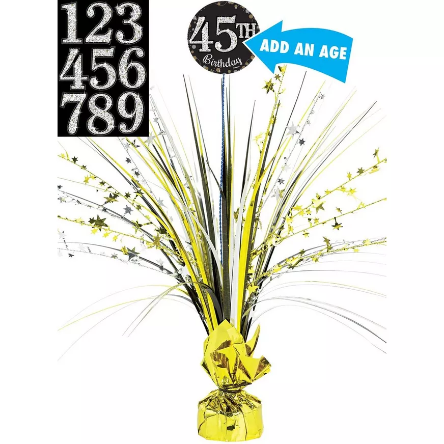 Happy Birthday Table Centerpiece â Sparkling Celebration Spray Kit, 17in
