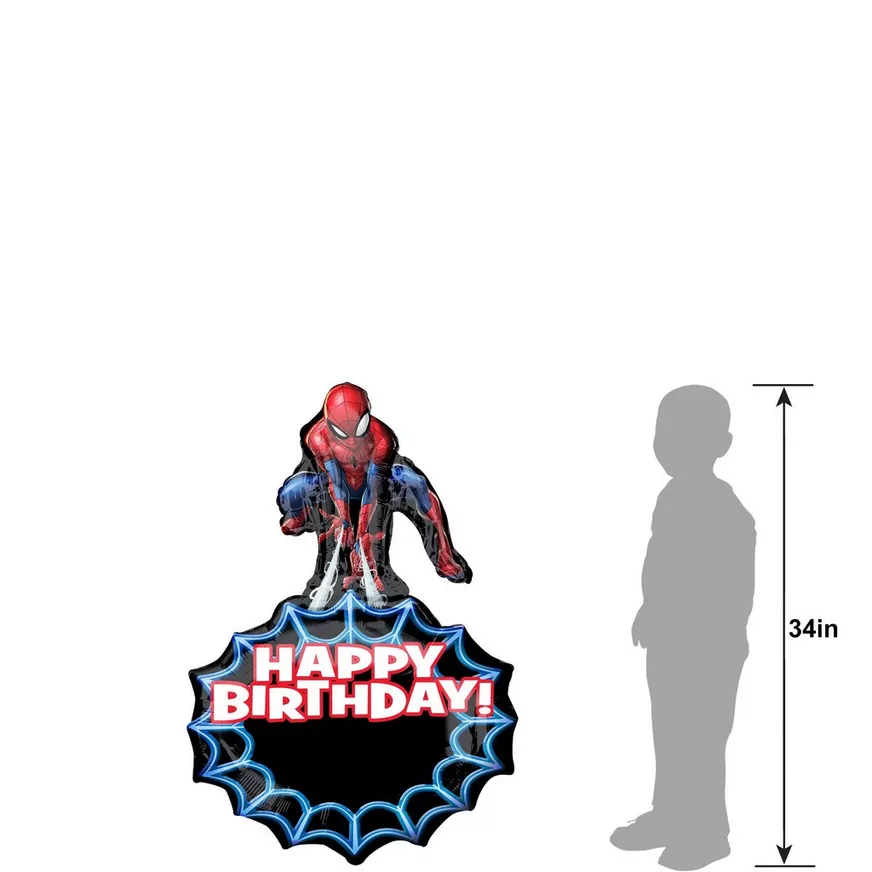 Personalized Spider-Man Birthday Balloon Kit 23in x 34in 4 Personalized Spider-Man Birthday Balloon Kit 23in x 34in