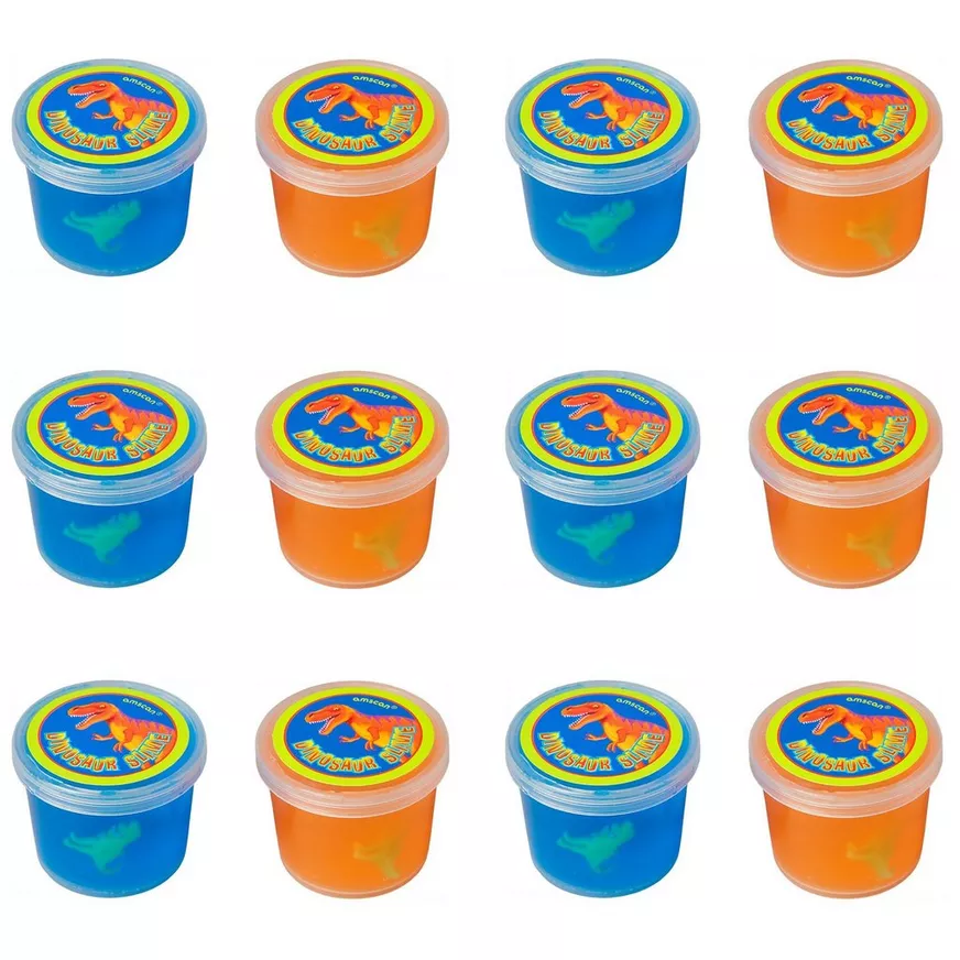 Dinosaur Putty Party Favors for Kids with Toy Surprise, 12ct