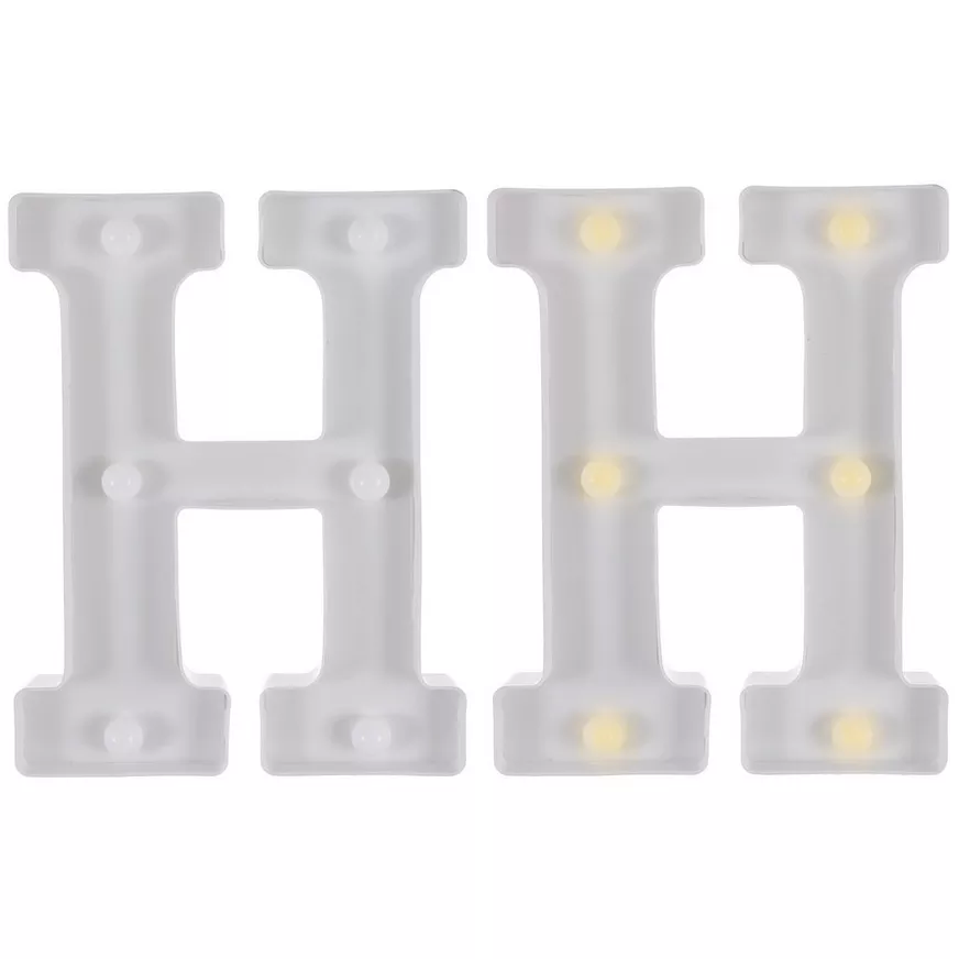Light-Up Standing Letter H, 8.5in