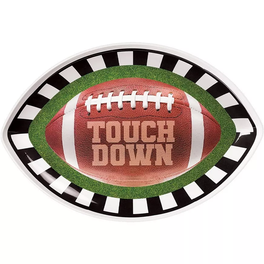 Go Fight Win Football Melamine Oval Platter